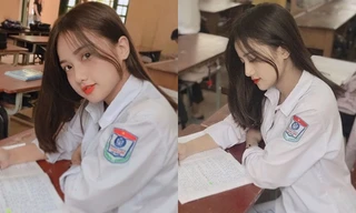 'Thiên thần đồng phục' Hà Nam xinh đẹp học giỏi, làm cán bộ lớp