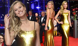 Siêu mẫu Đức Toni Garrn lộng lẫy như nữ thần trên thảm đỏ