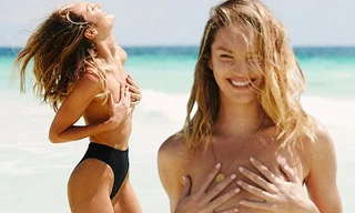 Candice Swanepoel bán nude táo bạo trước biển