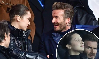 David Beckham trò chuyện thân mật cùng nàng mẫu gợi cảm Bella Hadid