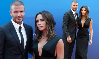 Victoria Beckham diện váy xẻ ngực, ‘lạnh như tiền’ bên chồng David