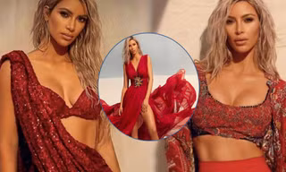 Kim Kardashian thân hình rực lửa trong loạt đầm đỏ