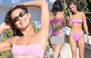Bella Hadid thả dáng thon ở Malibu