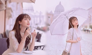 Angelababy nhan sắc trong veo ở Ý