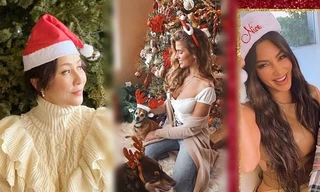 Chị em Kim Kardashian và dàn sao Âu, Á tưng bừng không khí Noel