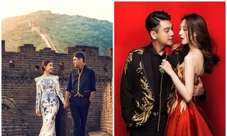 Chu Hiếu Thiên tung ảnh cưới rực rỡ ở Vạn Lý Trường Thành