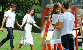 Thiên thần nội y Taylor Hill hôn người yêu nồng nàn ở New York