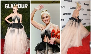 Gwen Stefani lưng trần quyến rũ trong tiệc của Glamour