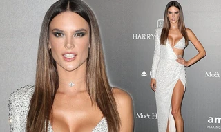 Thiên thần nội y Alessandra Ambrosio táo bạo với đầm cắt xẻ