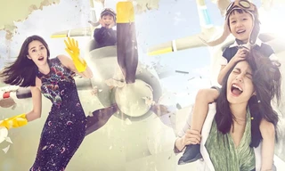 ‘Angelina Jolie’ Hoa ngữ lần đầu đưa con trai đáng yêu lên báo