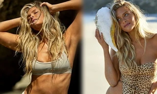 Mỹ nhân tóc vàng Camille Kostek quyến rũ ngây ngất với áo tắm