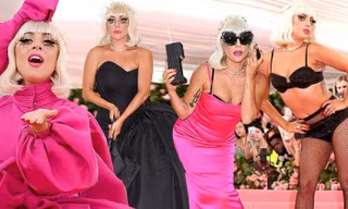 Lady Gaga liên tục lột đồ, dừng lại với... nội y tại tiệc thời trang 