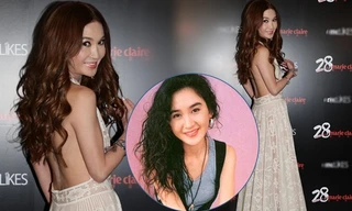 Ôn Bích Hà táo bạo lưng trần, váy ren xuyên thấu trẻ như đôi mươi