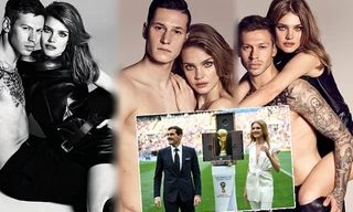 Mỹ nhân Nga mở khóa vali cúp vàng World Cup táo bạo bên dàn cầu thủ