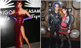 Alessandra Ambrosio diện váy xẻ cực cao ở tiệc Halloween