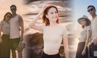 Chung Hân Đồng và bạn trai kém tuổi tình tứ ở biển