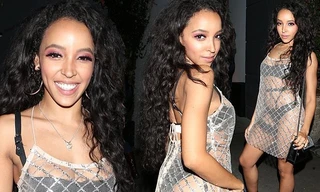 Nữ ca sĩ Tinashe mặc xuyên thấu lộ nội y gây 'nhức mắt'