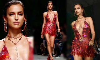 Irina Shayk khoe trọn vẻ nóng bỏng với váy ngắn xẻ sâu