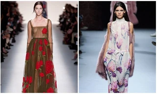 Sắc hoa lôi cuốn trên sàn diễn thu đông