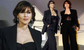 'Biểu tượng gợi cảm' Monica Bellucci diện nội y ren tôn ngực đầy