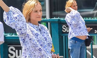 ‘Người đẹp thành Troy’ Diane Kruger lần đầu lộ bụng bầu ở tuổi 42