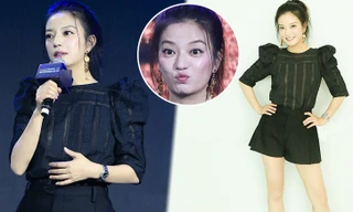 Triệu Vy diện short chân thon, biểu cảm như Tiểu Yến Tử 20 năm trước