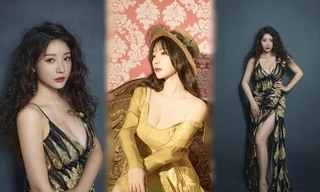 Gần 40 tuổi, 'siêu vòng 1' Liễu Nham vẫn gợi cảm hàng đầu Cbiz