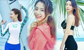 Vợ Bae Yong Joon khoe dáng gợi cảm ở bãi biển Đà Nẵng