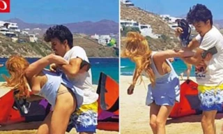  Lộ ảnh Lindsay Lohan bị chồng chưa cưới bạo hành