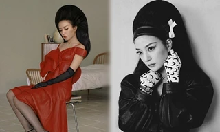 Triệu Vy trẻ đẹp khác lạ với kiểu tóc 'tổ ong' quyến rũ