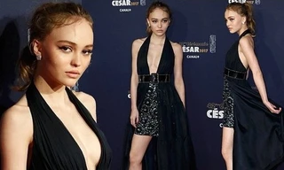 Con gái 17 tuổi của Johnny Depp diện váy xẻ sâu trên thảm đỏ