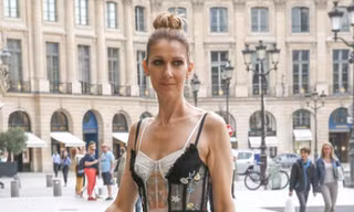Celine Dion sành điệu với váy lấy cảm hứng từ nội y