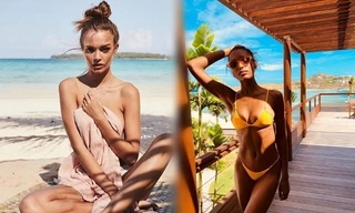 Bộ đôi thiên thần nội y thả dáng ‘nóng rực’ ở biển Caribe