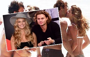 Tình cũ tài tử Titanic âu yếm bạn trai mới trên biển