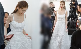 Angelababy diện váy mỏng manh giữa trời đông 