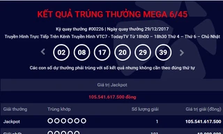 Giải thưởng hơn 105 tỷ đồng vẫn chưa có chủ nhân.