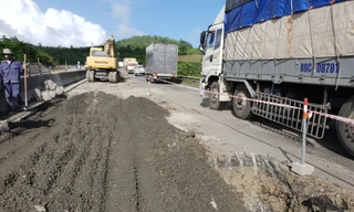 Các đơn vị thi công sửa chữa Quốc lộ 1 qua Phú Yên bị phê bình.