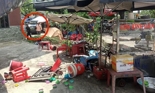 Ô tô mất lái lao vào quán cơm ven đường