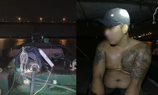  ‘Cát tặc’ mang ghe và sà lan đến hoạt động gần cầu cao tốc Long Thành - Dầu Giây