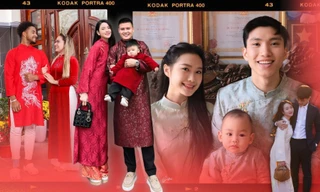 Dàn WAGs khoe dáng ngày Tết: Doãn Hải My đằm thắm, Chu Thanh Huyền phá cách