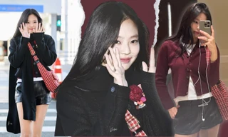 Jennie diện trang phục hơn nửa tỷ đồng ra sân bay tới dự Paris Fashion Week