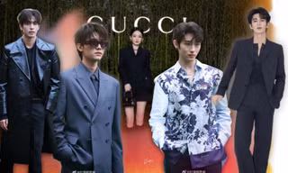 Trương Lăng Hách, Tống Uy Long khiến dân mạng "sốc visual" tại triển lãm Gucci