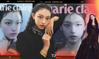 Haerin NewJeans mặc trang phục "đụng hàng" Taylor Swift trên bìa Marie Claire