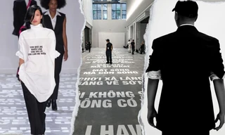 NTK gốc Việt Peter Do gây xúc động mạnh khi đem thơ Việt vào BST Helmut Lang