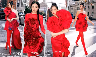 Miss Universe R'Bonney Gabriel hội ngộ Hoa hậu Ngọc Châu tại show của NTK Đỗ Mạnh Cường