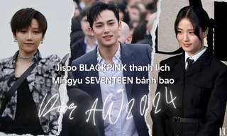 Show Dior tại Paris: Jisoo hóa "chị Tư" Wednesday, Mingyu bảnh bao
