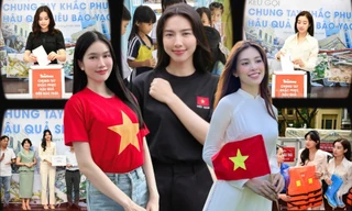 Dàn Hoa - Á hậu Việt tích cực quyên góp, kêu gọi ủng hộ người dân vùng bão lũ