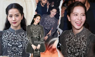 Jisoo BLACKPINK rạng rỡ, diện váy bí ngô xinh yêu tại Tuần lễ Thời trang Paris