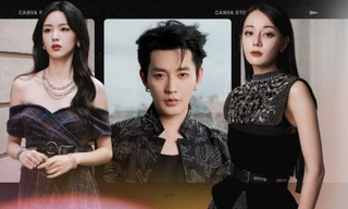 Soi ảnh chưa chỉnh sửa của Địch Lệ Nhiệt Ba, Đặng Vi, Châu Dã tại show Dior