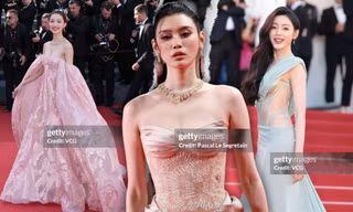 Thảm đỏ LHP Cannes ngày 3: Trương Thiên Ái dịu keo, Miss World 1994 siêu nổi bật